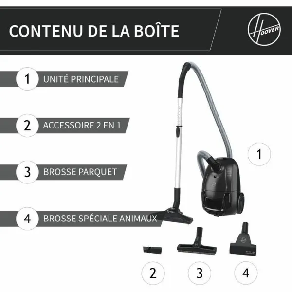 Poistin Hoover HE120PET 011 Musta Harmaa 700 W
