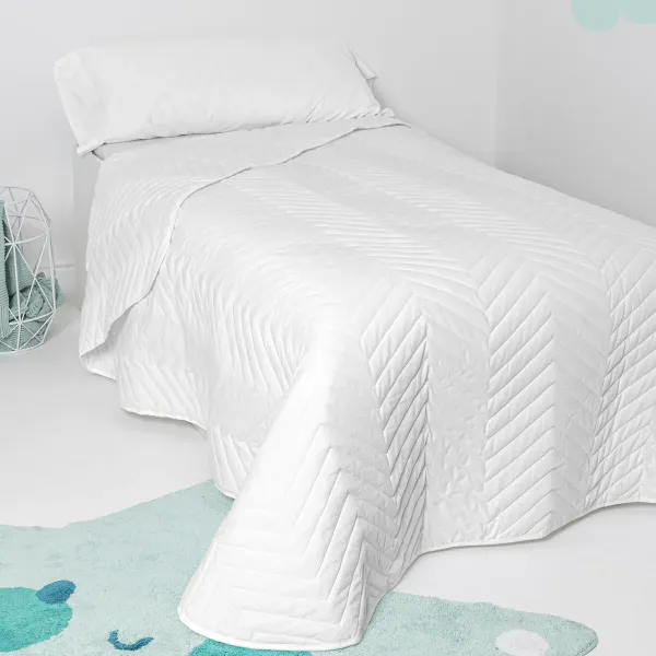 Bedspread (quilt) HappyFriday Basic Kids Arista White 180 x 260 cm