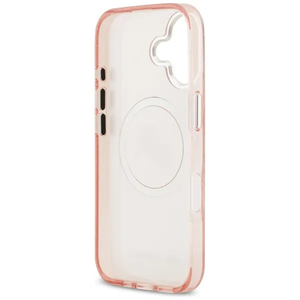 Karl Lagerfeld IML Glitter Karl & Choupette Heads Logo MagSafe - Case for iPhone 17 (pink)