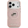Karl Lagerfeld IML Glitter Karl & Choupette Heads Logo MagSafe - Case for iPhone 17 Pro (pink)