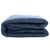 Reversible Bedspread HappyFriday Basic Dash White Navy Blue 270 x 260 cm