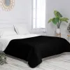 Reversible Bedspread HappyFriday Basic Dash Black 260 x 260 cm