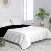 Reversible Bedspread HappyFriday Basic Dash Black 260 x 260 cm