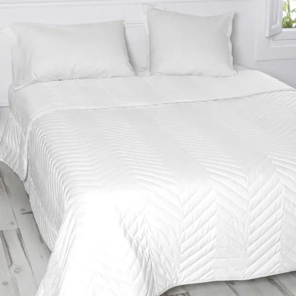 Bedspread (quilt) HappyFriday Basic Arista White 240 x 260 cm