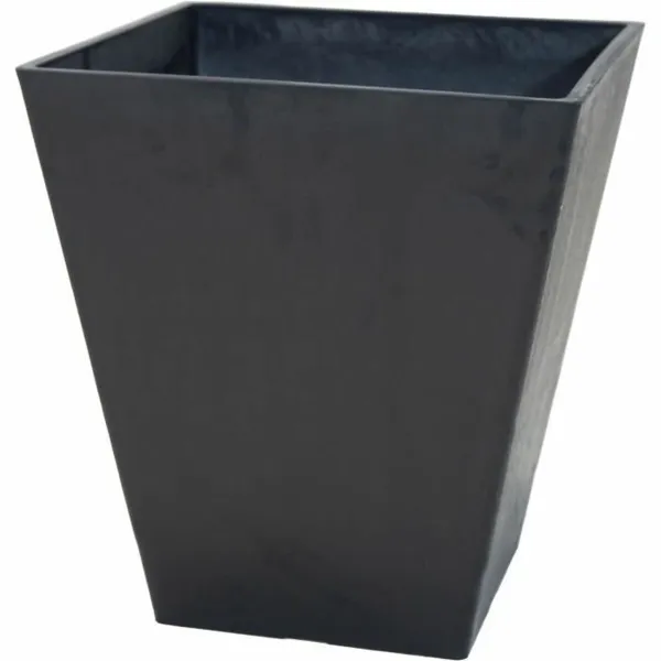 Stiklainis Mega Collections Ecostone Square Juoda noir Plastmasinis Perdirbtas 42 x 46 x 42 cm 43 x 43 x 74 cm 41 x 45 cm