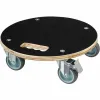 Flowerpot Standt with Wheels Nature Wood Ø 38 cm