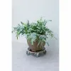 Flowerpot Standt with Wheels Nature Wood Ø 38 cm
