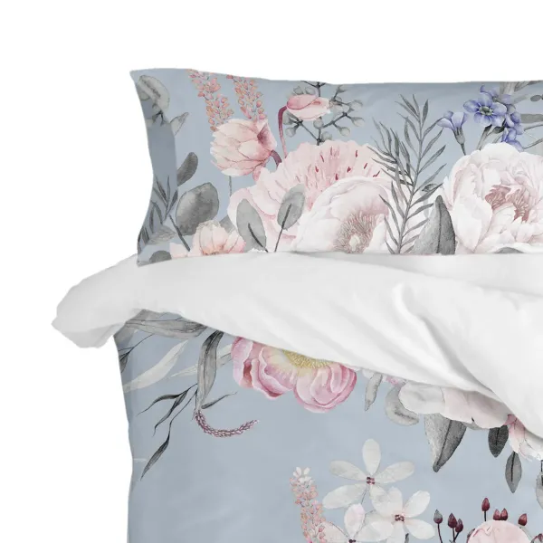 Pillowcase HappyFriday Soft bouquet Multicolour Double 45 x 155 cm