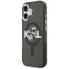 Karl Lagerfeld IML Glitter Karl & Choupette Sketch Logo MagSafe - Case iPhone 17 (Black)