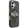 Karl Lagerfeld IML Glitter Karl & Choupette Sketch Logo MagSafe - Case iPhone 17 (Black)
