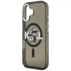 Karl Lagerfeld IML Glitter Karl & Choupette Sketch Logo MagSafe - Case iPhone 17 (Black)