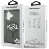 Karl Lagerfeld IML Glitter Karl & Choupette Sketch Logo MagSafe - Case iPhone 17 (Black)