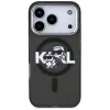 Karl Lagerfeld IML Glitter Karl & Choupette Sketch Logo MagSafe - Case iPhone 17 Pro (Black)