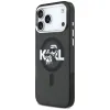 Karl Lagerfeld IML Glitter Karl & Choupette Sketch Logo MagSafe - Case for iPhone 17 Pro Max (black)