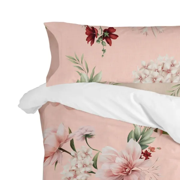 Pillowcase HappyFriday Summer Floral Multicolour Double 45 x 155 cm