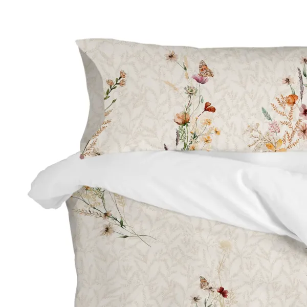 Pillowcase HappyFriday Wild flowers Multicolour 45 x 155 cm