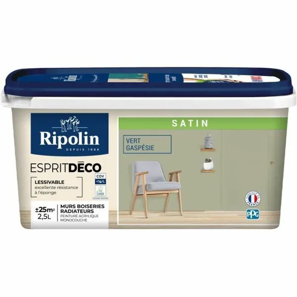 Gruntskrāsa Ripolin Vert Satīna apdare 2,5 L