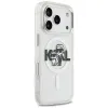 Karl Lagerfeld IML Glitter Karl & Choupette Sketch Logo MagSafe - Case for iPhone 17 Pro (transparent)
