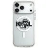 Karl Lagerfeld IML Glitter Karl & Choupette Sketch Logo MagSafe - Case for iPhone 17 Pro Max (transparent)