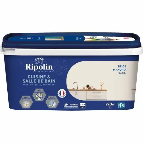 Gruntskrāsa Ripolin Bēšs Satīna apdare 2 L