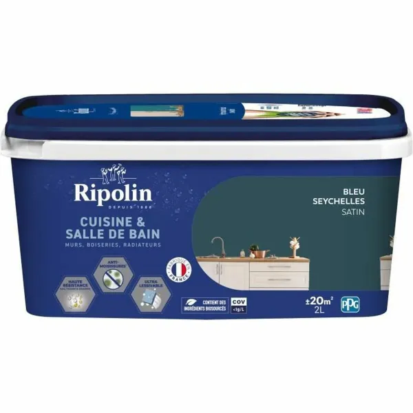 Pohjamaali Ripolin Sininen Satiiniviimeistely 2 L