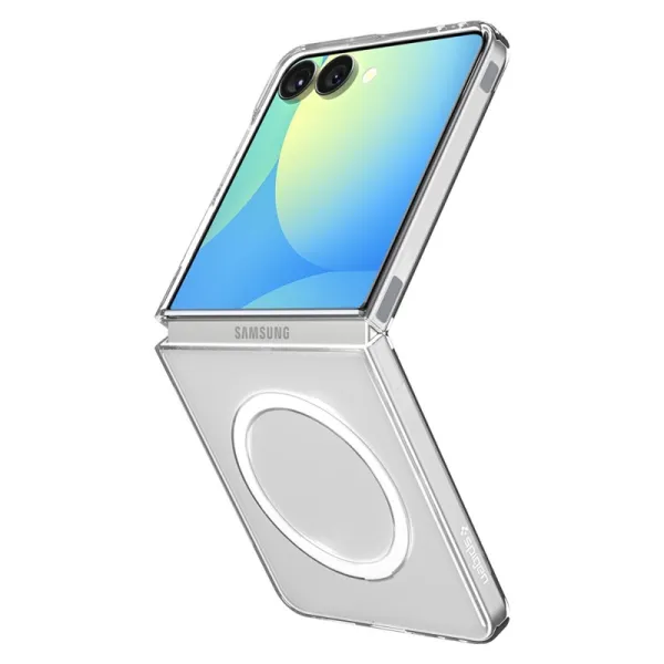 Spigen Airskin Mag MagSafe - Case for Samsung Galaxy Z Flip 7 (Clear/White)
