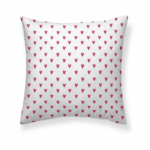 Pillowcase Decolores Corazones Multicolour 175 Threads 65 x 65 cm