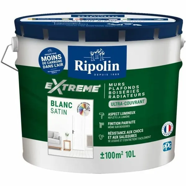 Gruntskrāsa Ripolin Balts Satīna apdare 10 L
