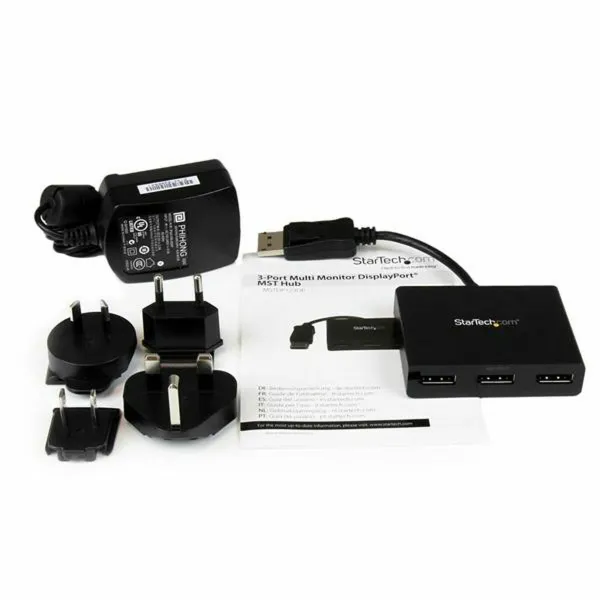 USB-разветвитель Startech MSTDP123DP Чёрный