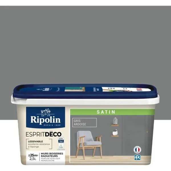 Primer Paint Ripolin Grey Satin finish 2,5 L