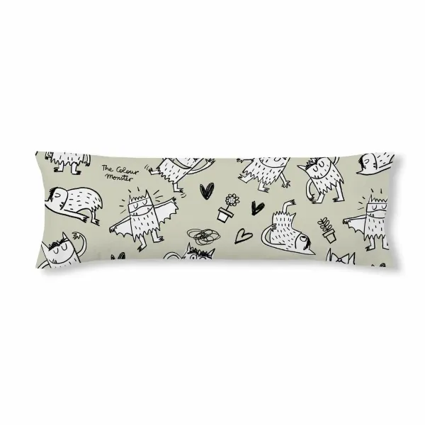 Pillowcase Decolores Monstre Beige 175 Threads 45 x 125 cm