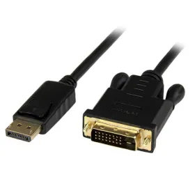 DisplayPort-DVI Adapter Startech DP2DVIMM6BS Must 1,8 m