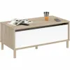 Поднимающийся кофейный столик Parisot Белый 100 x 50 x 43,6 cm