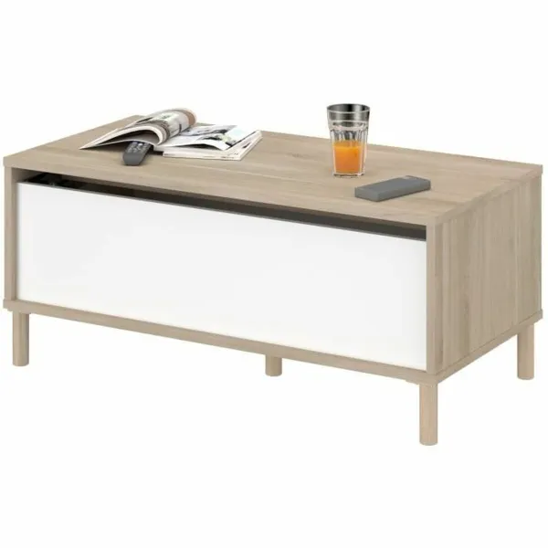 Поднимающийся кофейный столик Parisot Белый 100 x 50 x 43,6 cm