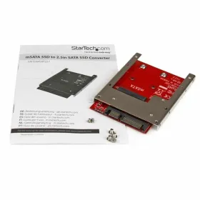 Adapteris SSD Startech SAT32MSAT257 Sarkans Sudrabains SSD mSATA