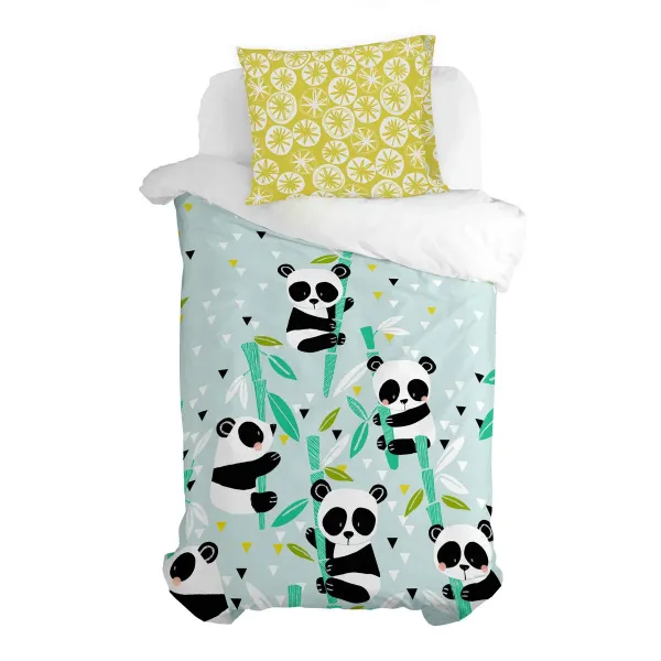 Pillowcase HappyFriday Moshi Moshi Panda Garden Multicolour 60 x 70 cm