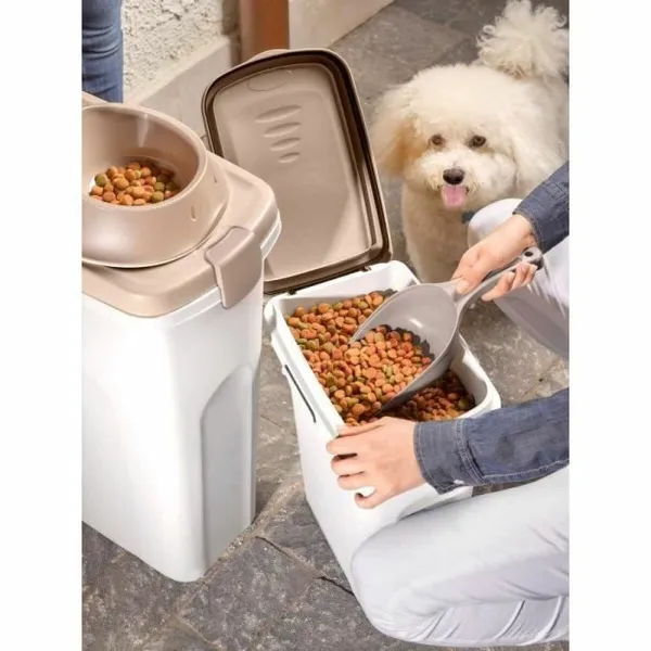 Pet food jar Kerbl White Brown 15 L