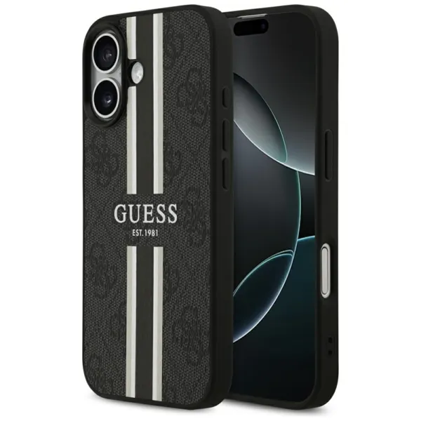 Guess 4G Printed Stripes MagSafe - Case iPhone 17 (black)