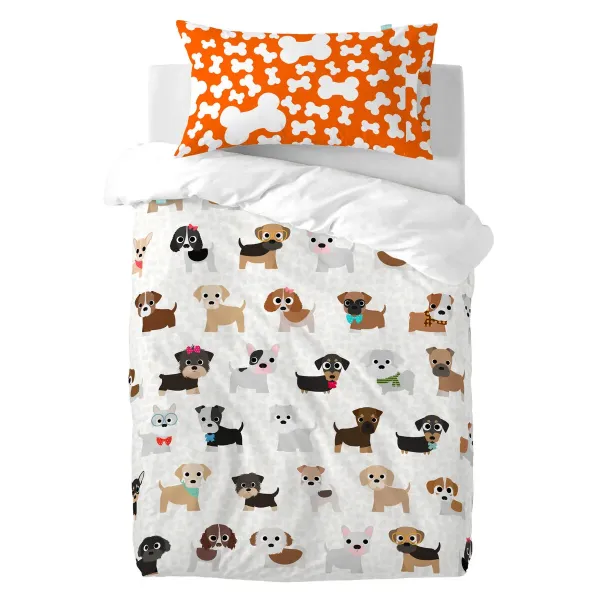 Pillowcase HappyFriday Mr Fox Dogs Multicolour 50 x 75 cm