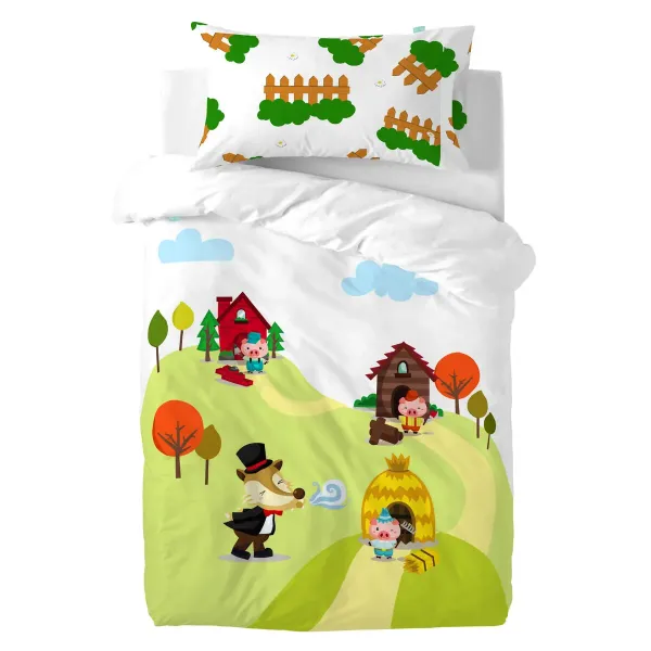 Pillowcase HappyFriday Mr Fox Piggys Multicolour 50 x 75 cm