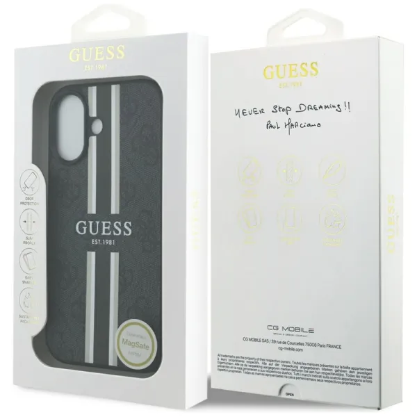 Guess 4G Printed Stripes MagSafe - Case iPhone 17 (black)