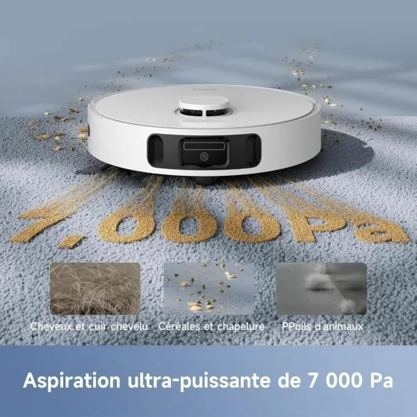 MOVA Robotti-imuri ja moppi E30ULTRA 7000 Pa, 4 l säiliö, 3 h akku, valkoinen