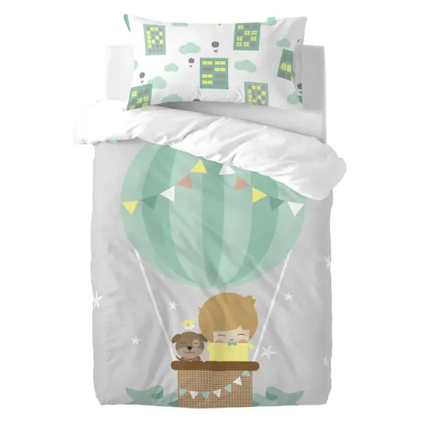 Pillowcase HappyFriday Happynois Air balloon Multicolour 50 x 75 cm