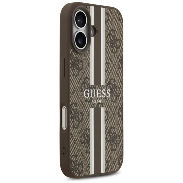 Guess 4G Printed Stripes MagSafe - Case iPhone 17 (brown)