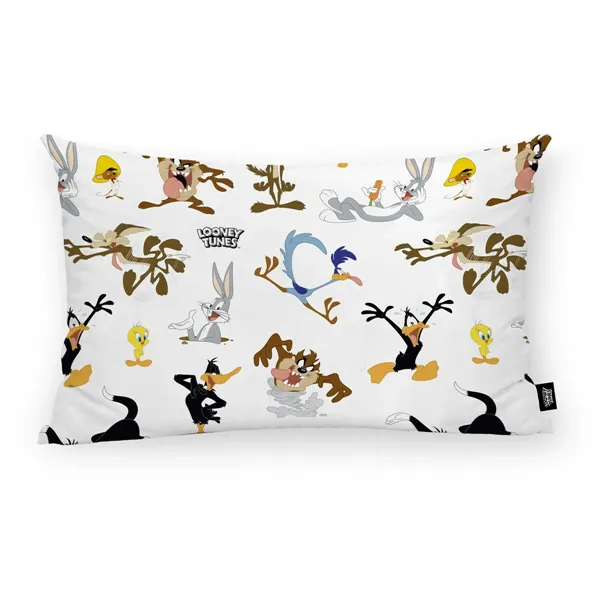 Cushion cover Looney Tunes Looney Characters C White Multicolour 30 x 50 cm