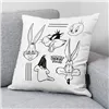 Cushion cover Looney Tunes Looney B&w B White Multicolour 45 x 45 cm