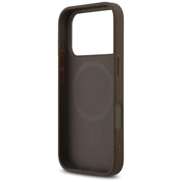 Guess 4G Printed Stripes MagSafe - Case iPhone 17 Pro (brown)