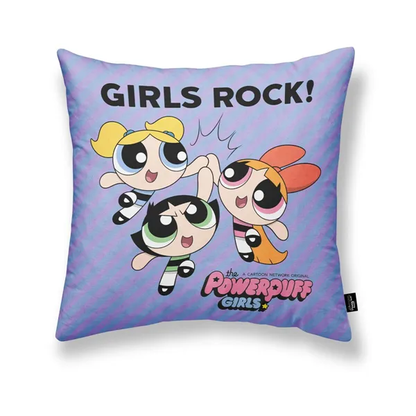 Cushion cover Powerpuff Girls Girls Rock A Multicolour Lilac 45 x 45 cm