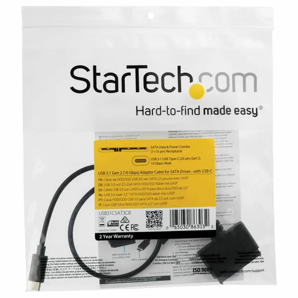 Cietā Diska Adapteris no USB uz SATA Startech USB31CSAT3CB 2.5