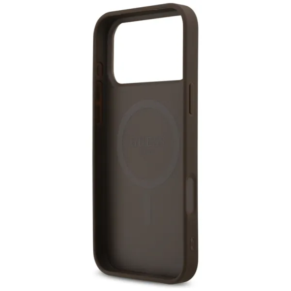 Guess 4G Printed Stripes MagSafe - Case iPhone 17 Pro Max (brown)